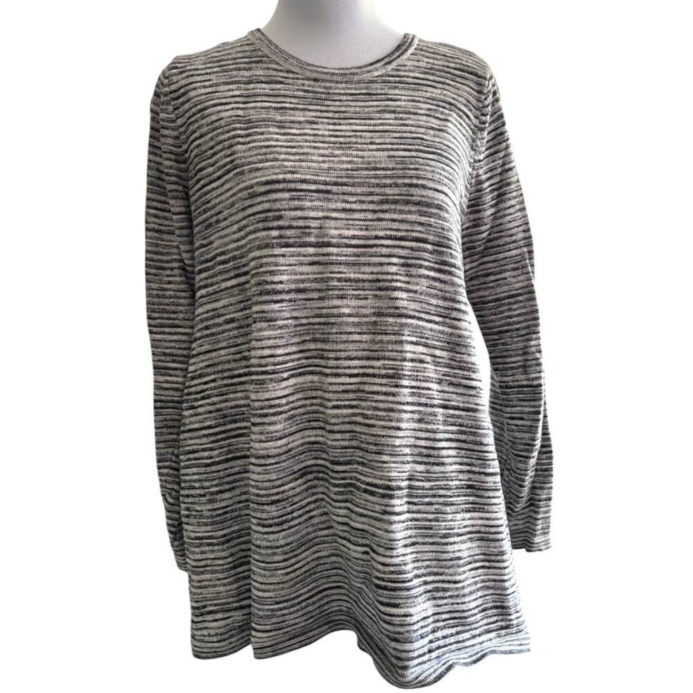 Eight Eight Eight women's black and white striped Tunic Sweater Size S